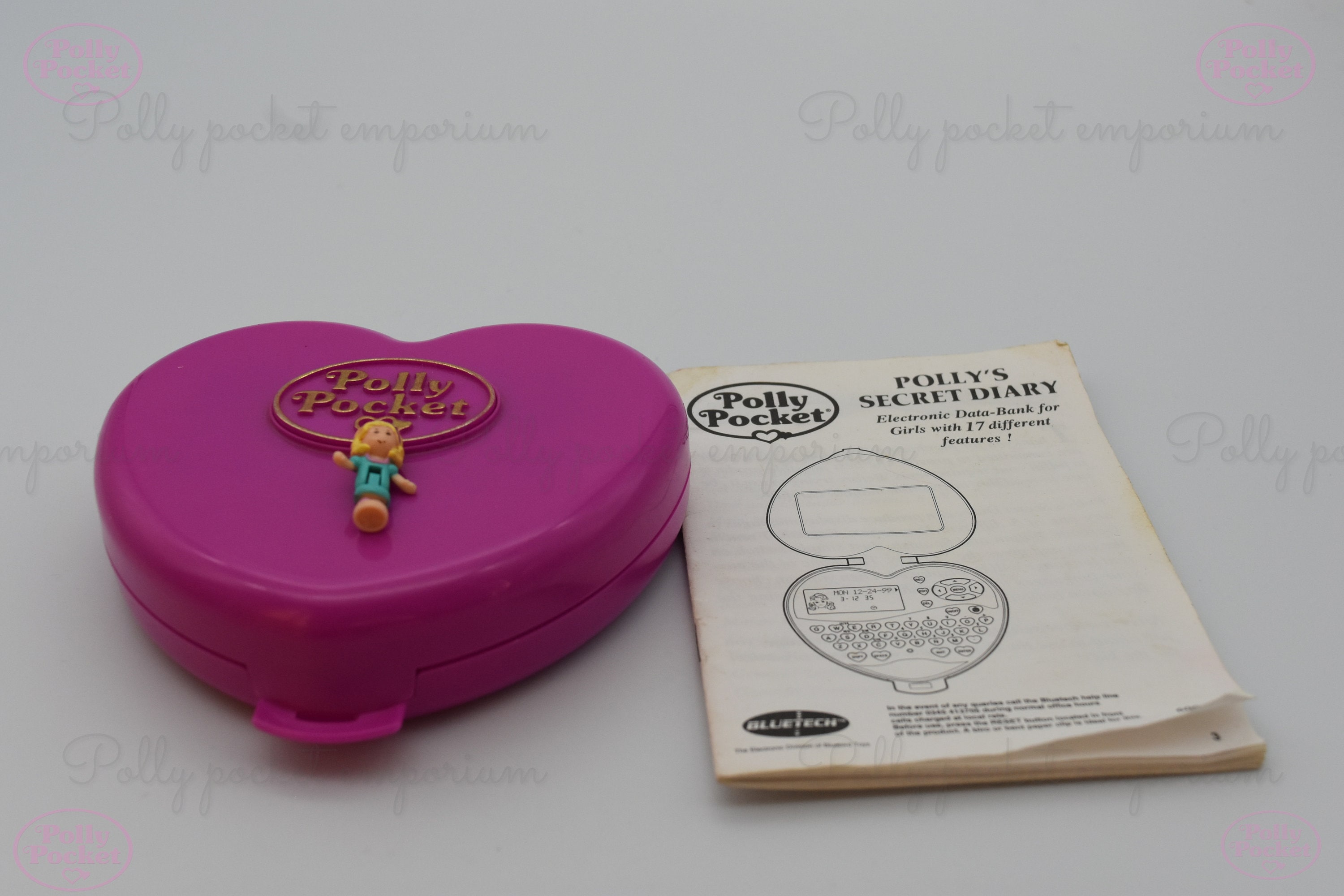 ULTRA RARE Polly pocket secret diary 100% complete with instruction manual