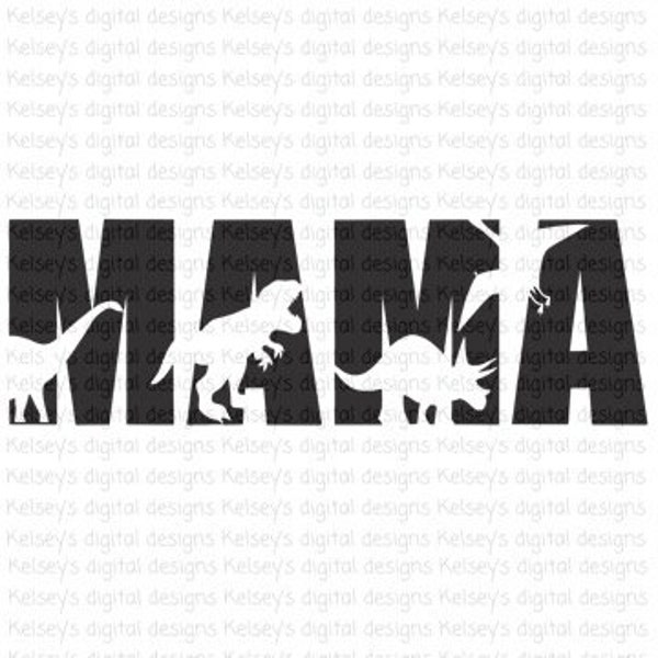 Dino Mama DIGITAL DOWNLOAD - Handmade - Instant Download for Crafting or Shirt Making -png