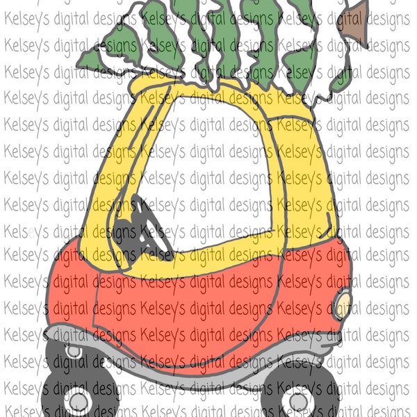 Kid's Car Christmas Tree Handmade Design Digital Image PNG  Download Kid's Christmas Shirt Boy Girl