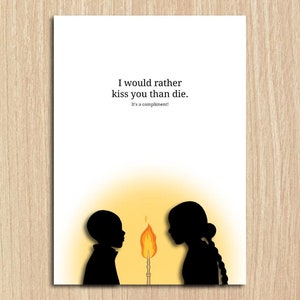 Avatar The Last Airbender Valentines Day FLAT Card | Secret Tunnel | Cave of Two Lovers | Paper Cut Out | Legend of Korra