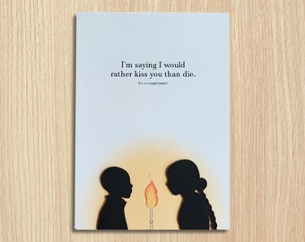 Avatar The Last Airbender Valentines Day FLAT Card | Secret Tunnel | Cave of Two Lovers | Paper Cut Out | Legend of Korra