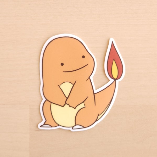 Ditto Charmander Vinyl Sticker | Pokemon | Waterproof