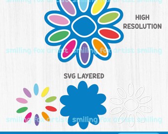 Girl Scout Daisy SVG & PNG, Daisy Flower Cut File, Layered Vector, Sublimation Clipart, Cricut, Silhouette, Stickers, Shirt Design, Gifts
