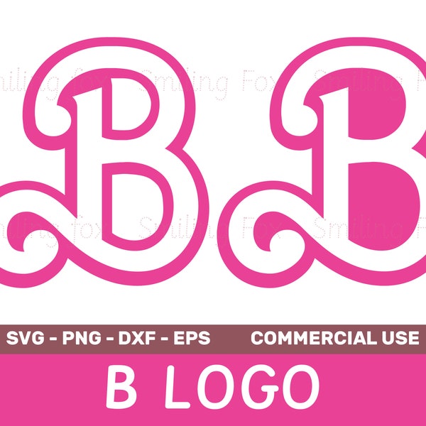 Barbi B Logo, Pink, Birthday Girl, svg, eps, png, dxf, Vector, Transfer, Iron On, Cricut, Silhouette, Commercial Use