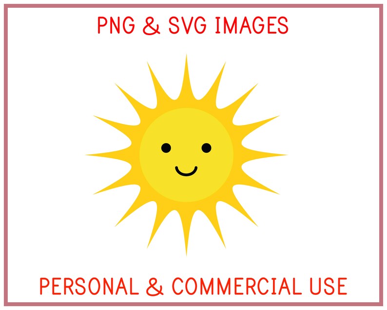 Sun Clip Art, Spring and Summer Clipart, PNG & SVG, Vector, Personal ...