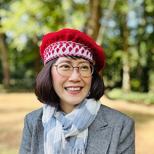 Hand Knit Merino Wool Beret: Ravelry Red Fall Hat