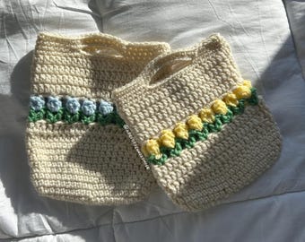 Bolsos de tulipán hechos a mano - CROCHET