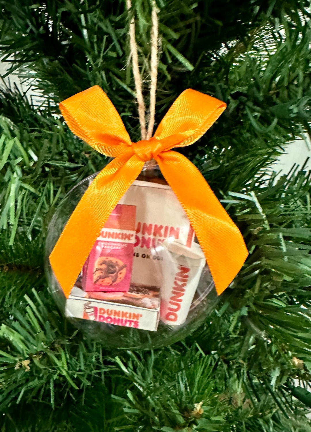 Dunkin Donuts Ornament, Christmas Ornament, Christmas Tree Ornament
