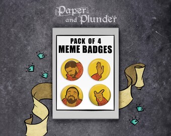 Drake Hotline Bling , Pack of 4 Badges , Meme badge