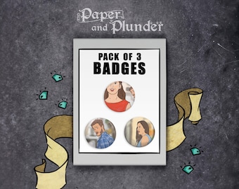 Distracted Boyfriend , Pack of 3 Badges , Meme badges