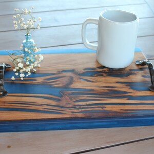 Custom Handmade Wood Epoxy Charcuterie Board Wood Epoxy Board Handled Board Wooden Charcuterie Board Wood Serving Tray