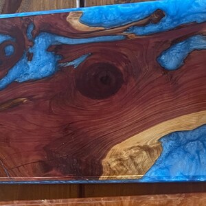 Custom Handmade Wooden Epoxy Charcuterie Board | Wood Epoxy Board | Handled Board | Wooden Charcuterie Board | Wood Serving Tray