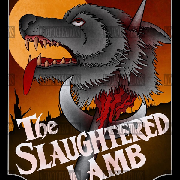 Slaughtered Lamb Sign - Etsy
