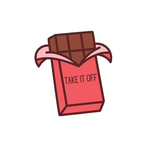 Take It Off - zabawny plik do pobrania na Walentynki w formacie SVG/PNG