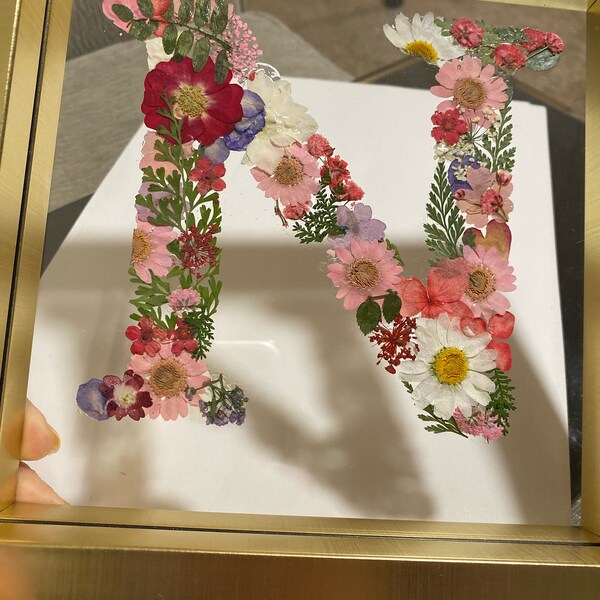 Tabletop Pressed Flower Art Etsy