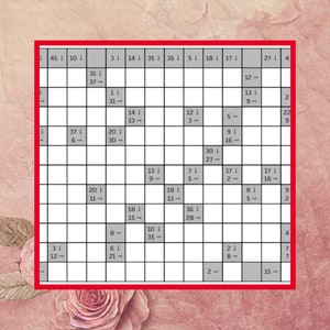 8000 Kakuro Puzzles Bundle, Printable Kakuro Puzzle, Cross Sum Puzzle, Math Logic Puzzles ...