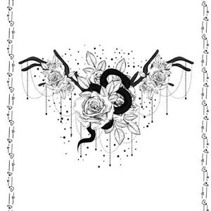 Tattoo Coloring Book - Adult Coloring Book - Instant Download - Sketch Book