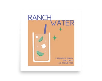 Ranch Water Poster - Etsy