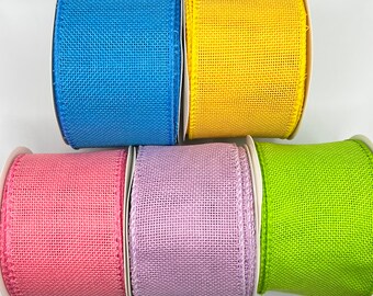 2 inch wired burlap ribbon