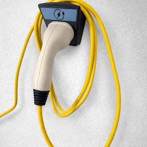 Type 2 stekker wandhouder – houder voor laadkabel + kabelopbergruimte – voor elektrische voertuigen, hybride voertuigen en andere elektrische auto's