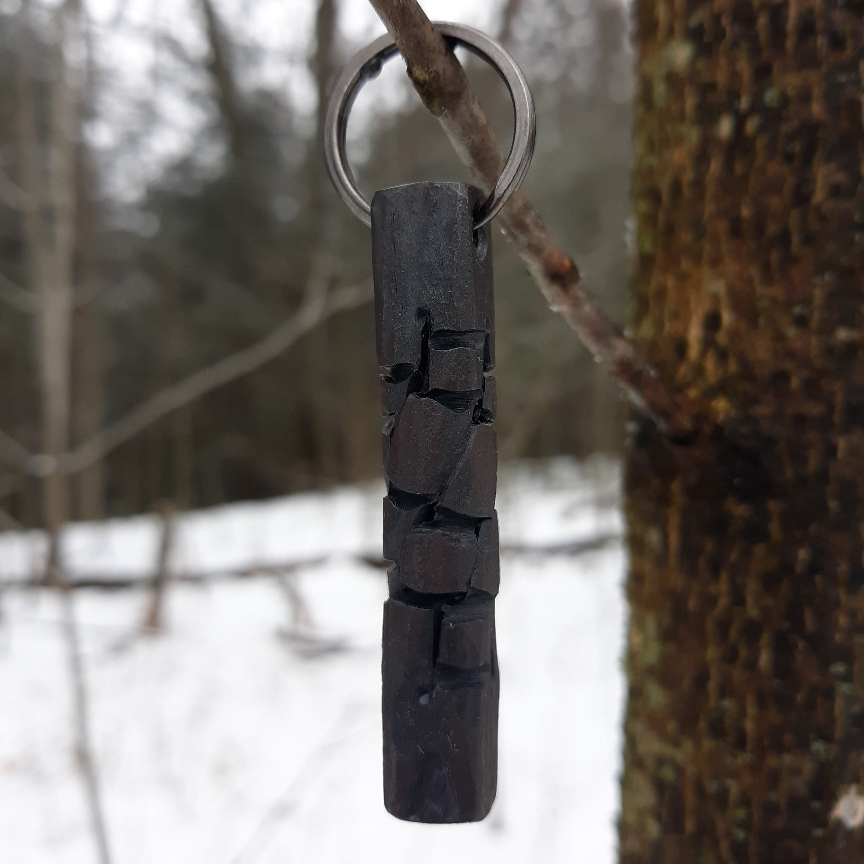 Hand Blacksmith Keychain/pendant Crocodile Skin Twist Etsy