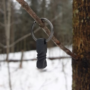 Hand Forged Blacksmith Keychain/Pendant, Small Twist, Handmade Gift