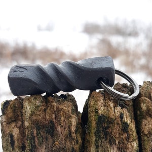 Hand Forged Blacksmith Keychain/Pendant, Twist, Handmade Gift