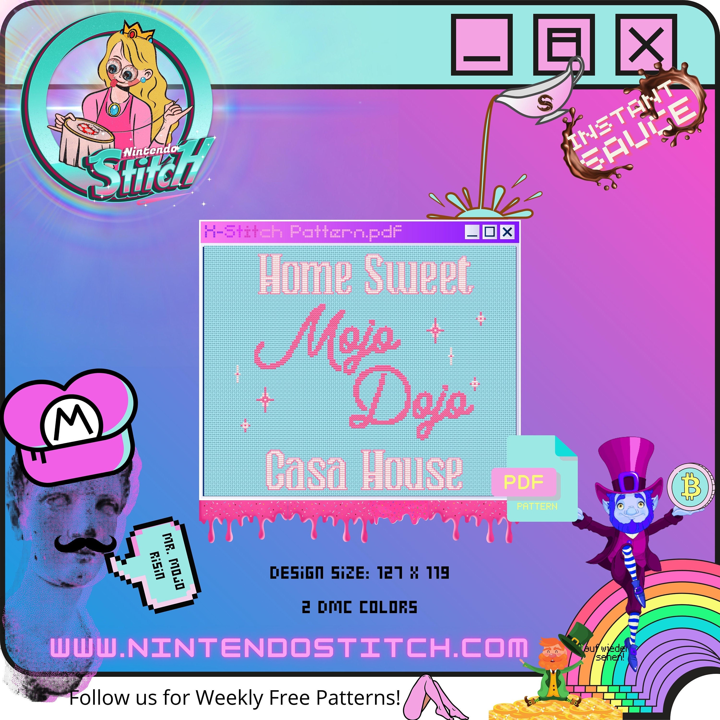 Home Sweet Casa House Cross Stitch Pattern Funny Xstitch Cute Sassy Meme  Anime Snarky Nerd Geek Ken Modern Blueprint Chart PDF Fun - Etsy, image size:3000x3000