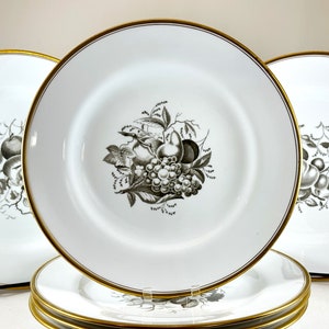 Spode Chatham Lunch Plates: Set of 6 Vintage Fruit Design