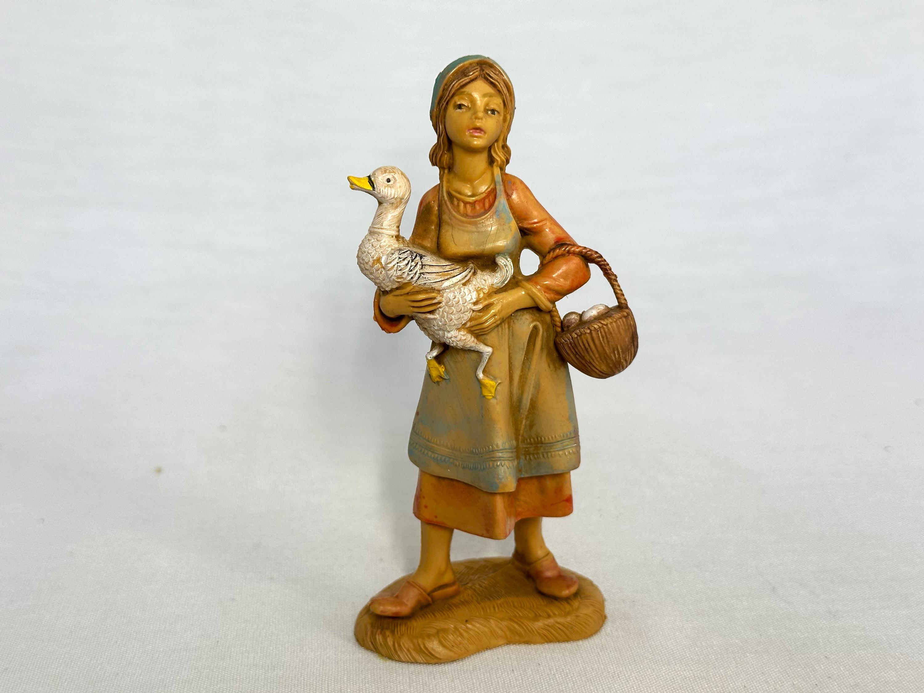 Fontanini フォンテーニ　ハンドメイドフィギュア　ハープを奏でる天使 Vintage FONTANINI Like Resin Musician Angel Figurines Italy