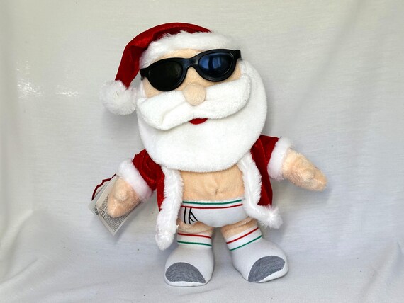 Gemmy Side Stepper Santa in Underwear, Vintage Animated