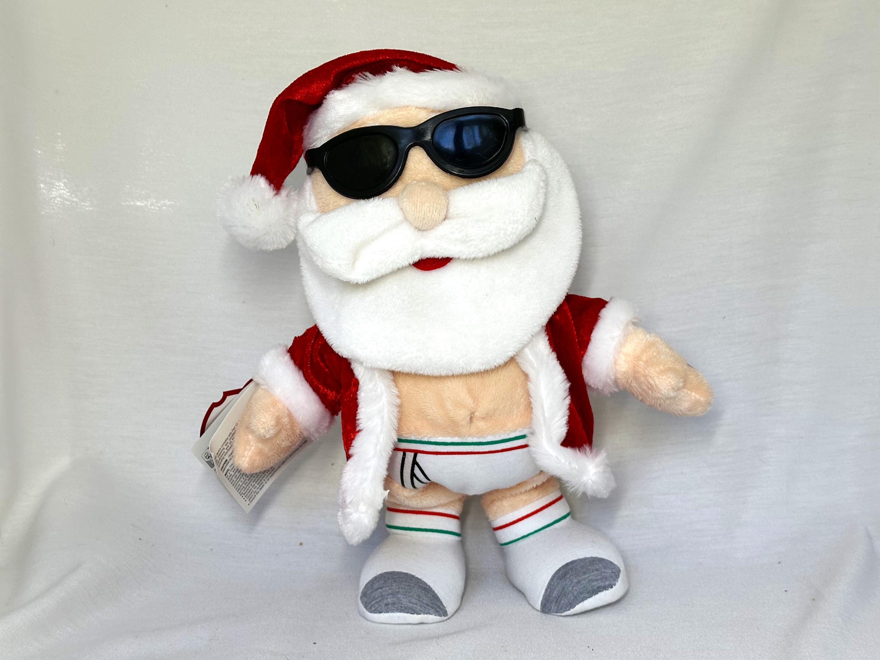 Gemmy Side Stepper Santa in Underwear, Vintage Animated