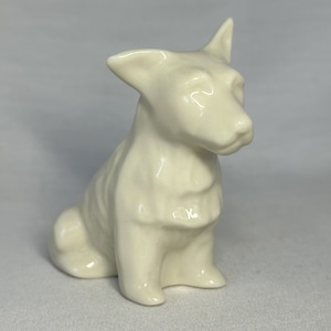 Vintage Belleek Scottie Dog Figurine: Irish Parian China