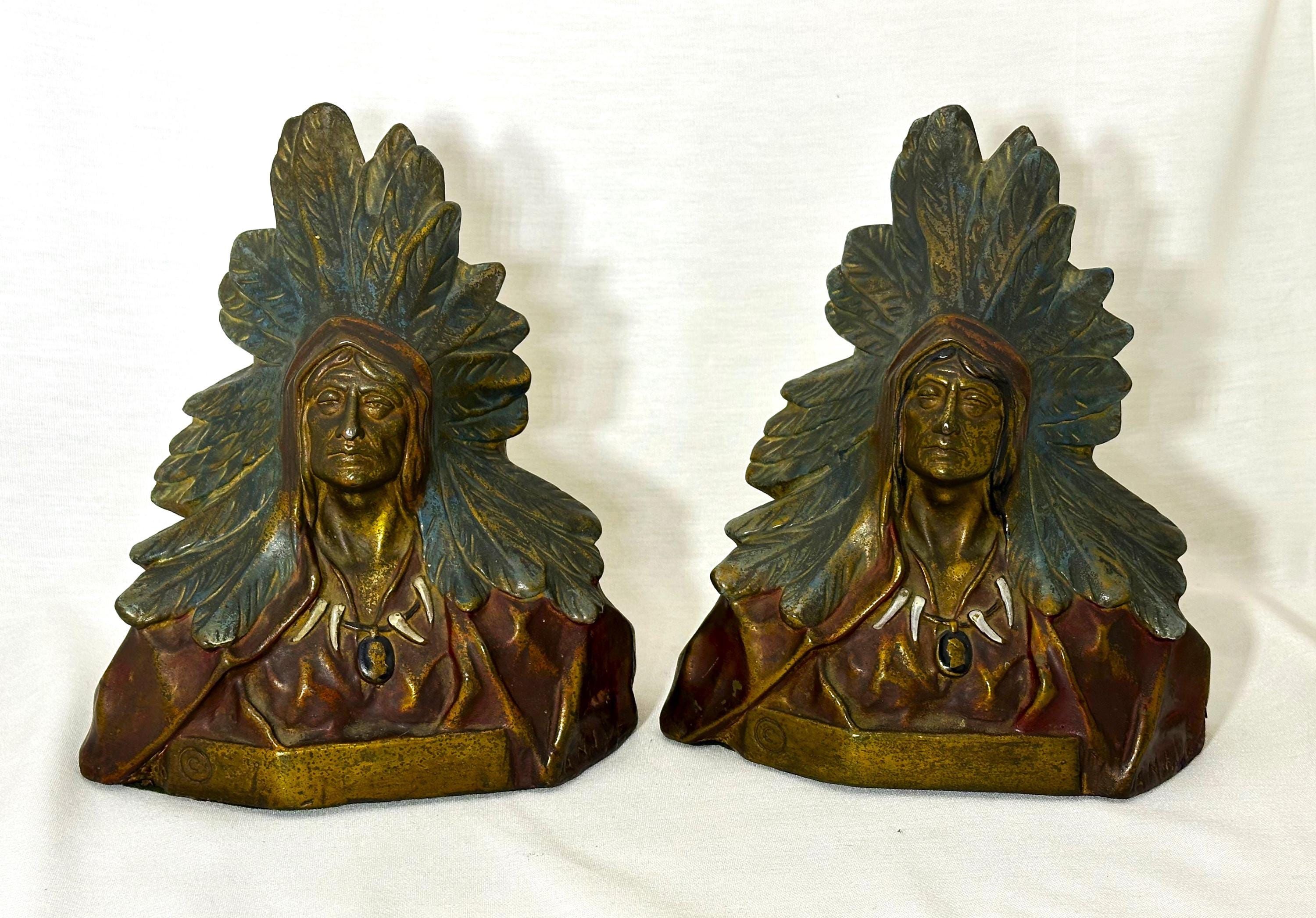 Indian Chief Bookend - Etsy