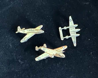 航空機・ヘリコプター ANTIQUES VINTAGE OLD BROOCH AIRCRAFT WW2 Vintage 14k Miniature WWII Single Propeller Plane Pin Brooch - Etsy