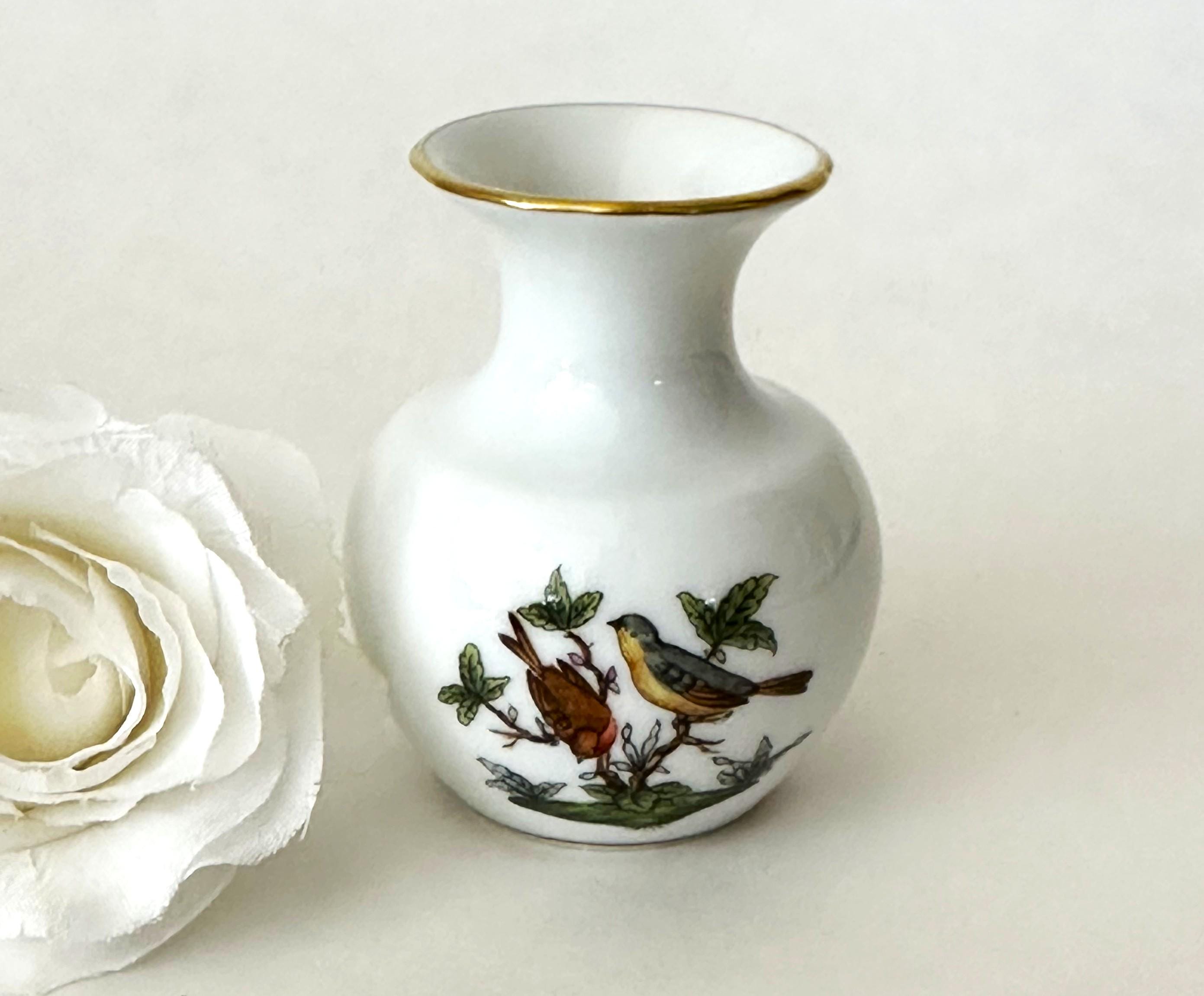 ヘレンドのロスチャイルド バード ミニ バド ベース - 鳥と蝶の小さな