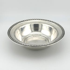 Vintage Alvin Sterling Silver Bowl: Embossed Rim, 80g