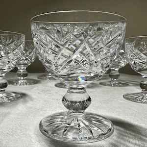 Waterford Crystal Liquor Glasses - Donegal Diamond Cut - Set of 4