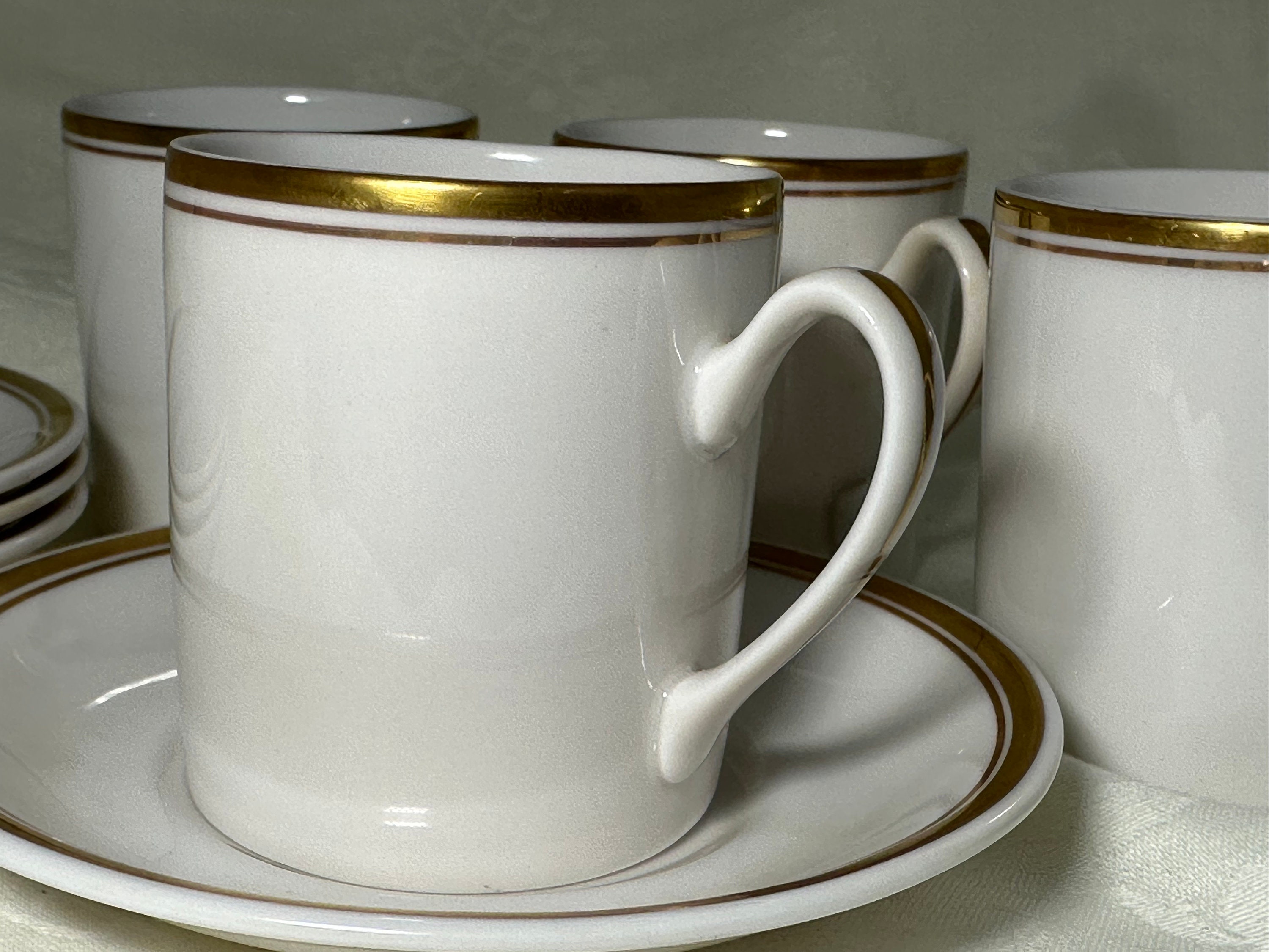 Espresso Cup and Plate - Gold - The Fancy Frog Boutique