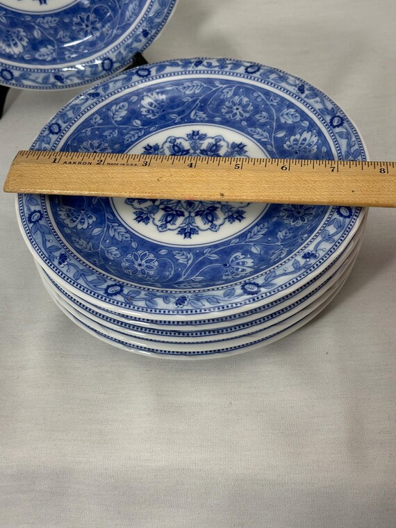 Blue & White Salad Plates - Set of 6 - Trevi Sanyo Japan - Etsy