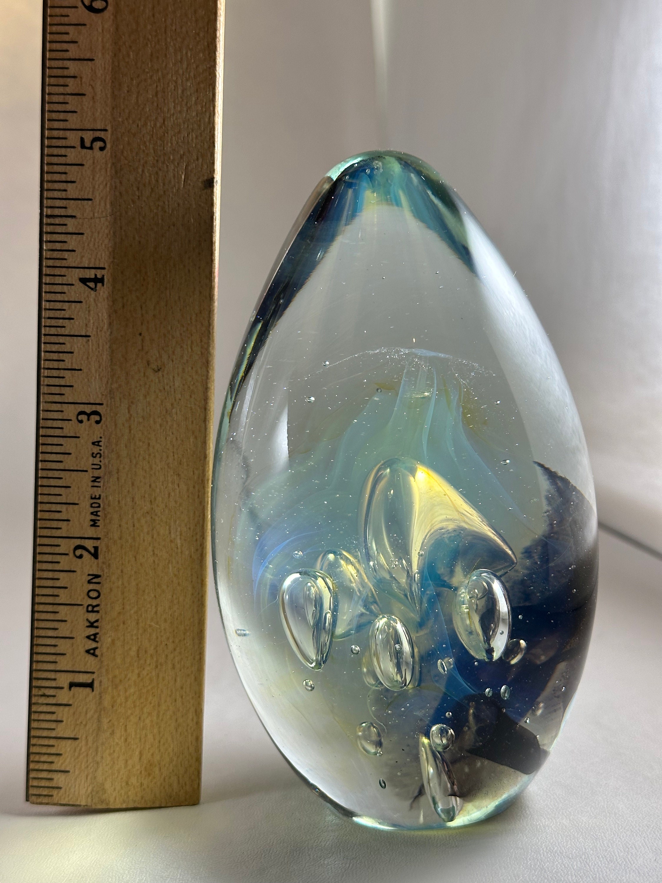 ロバート・アイクホルト アートガラス ペーパーウェイト：ディープ