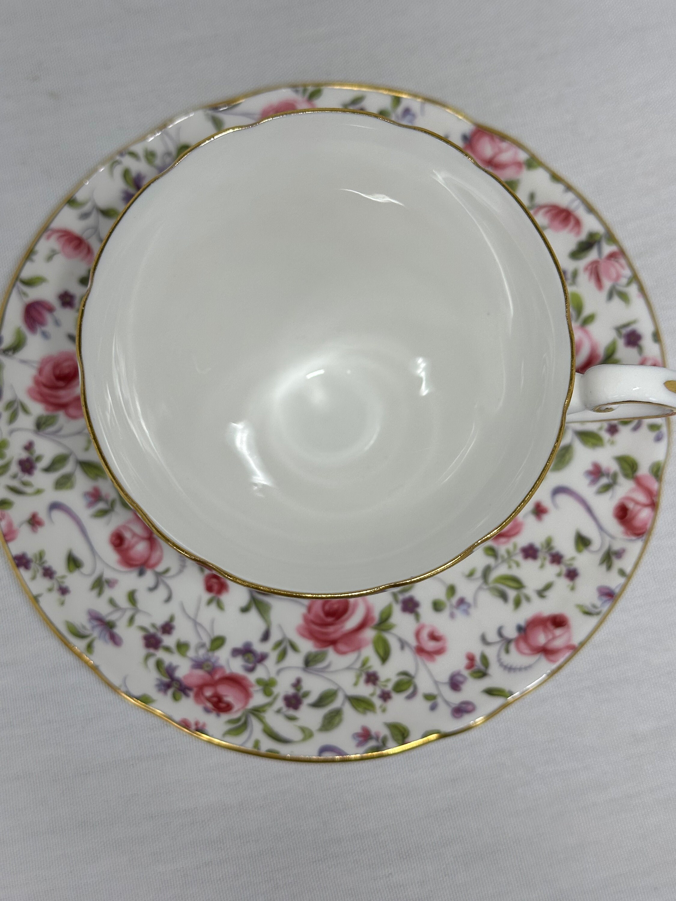 Shelley Briar Rose Chintz Cup and Saucer, Pattern 14263 Shelley Briar Rose Chintz Cup and Saucer, Pattern 14263