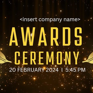 ELEGANT GOLD Awards Ceremony Powerpoint Template | Presentation for Awards Ceremony
