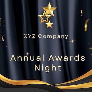 BLACK and GOLD Awards Ceremony Powerpoint Template | Presentation for Awards Ceremony