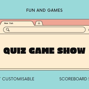 Virtual Quiz Game - Highly Customizable Quiz Game Show Powerpoint Template - Fun and Engaging