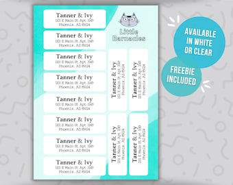 Custom Address Labels, Return Address Labels, Sheet of 12, Personalized Mailing Labels, Return Address Stickers, Customizable Address Labels