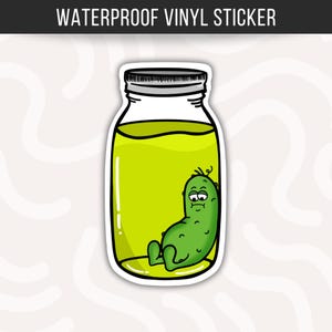 Last Pickle Sticker Waterproof Vinyl Funny Lonely Dill Pickle Food Joke Laptop or Water Bottle