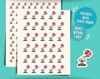 Water Plants Planner Sticker • Gardening Reminder Sticker • Plant Care Calendar Label • Garden Planner Sticker • Watering Reminder Label