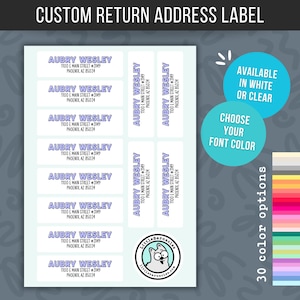 Custom Kids Address Label Return Address Label Personalized Mailing Label Custom Name Return Address Customizable Address Cute Summer Camp