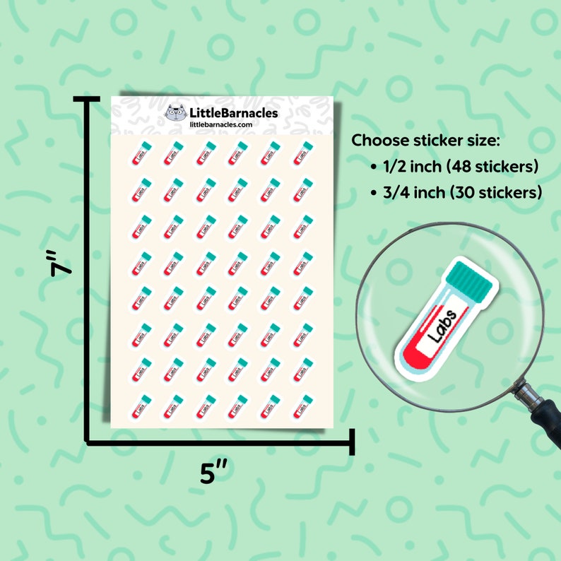 Blood Test Planner Sticker • Bloodwork Lab Reminder • Medical Health ...